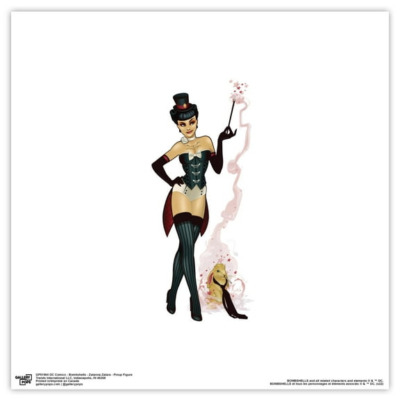 Gallery Pops DC Comics Bombshells - Zatanna Zatara - Pinup Figure Wall Art, Unframed Version, 12" x 12"