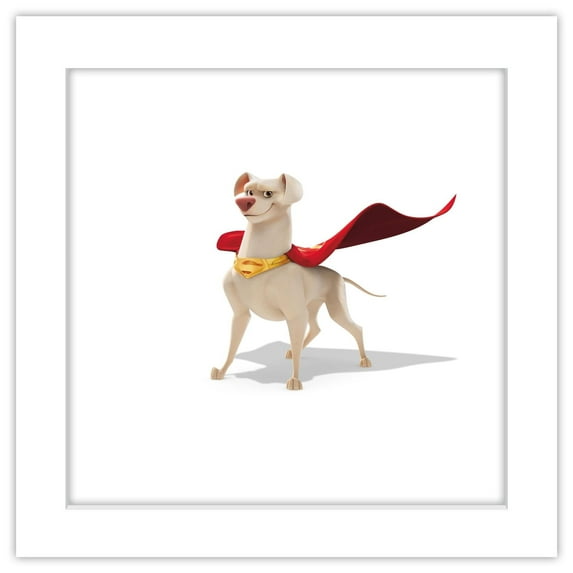 Gallery Pops DC Comics DC League of Super-Pets - Krypto Wall Art, White Framed Version, 12" x 12"