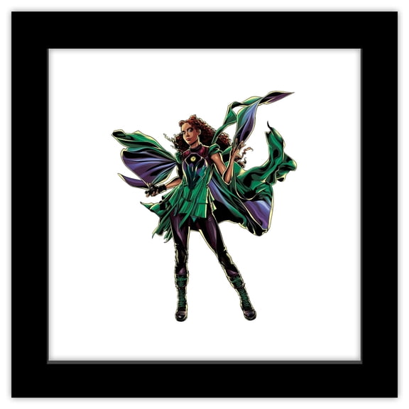 Gallery Pops DC Comics Movie Black Adam - Cyclone Pose Wall Art, Black Framed Version, 12" x 12"