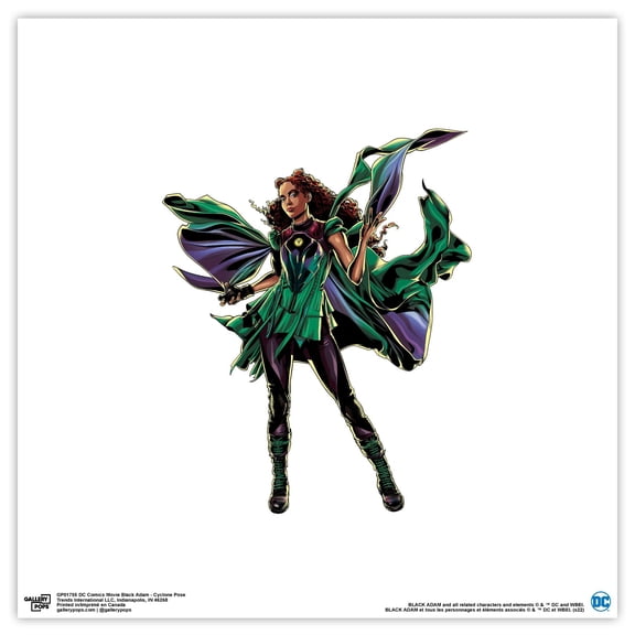 Gallery Pops DC Comics Movie Black Adam - Cyclone Pose Wall Art, Unframed Version, 12" x 12"