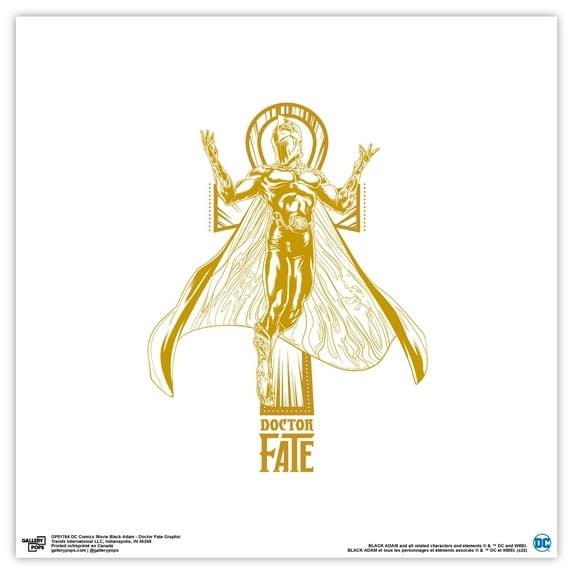 Gallery Pops DC Comics Movie Black Adam - Doctor Fate Graphic Wall Art, Unframed Version, 12" x 12"