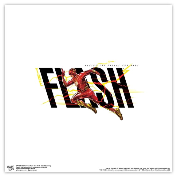 Gallery Pops DC Comics Movie The Flash - Flash Running Wall Art, Unframed Version, 12" x 12"