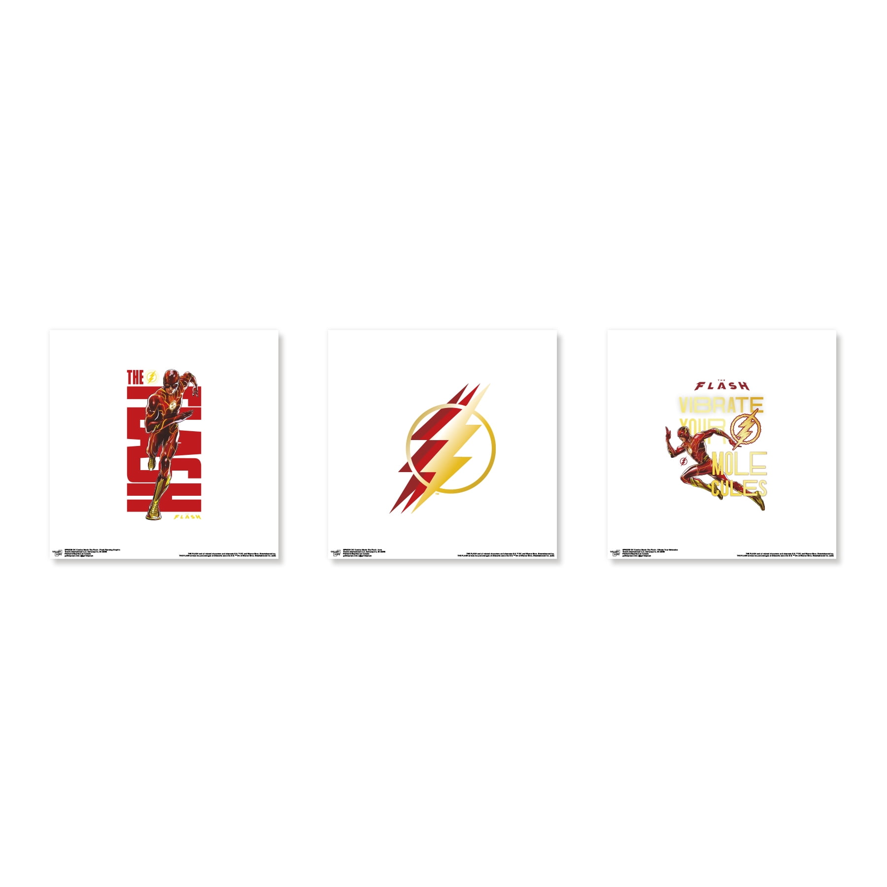 Gallery Pops DC Comics Movie The Flash - Flash Wall Art Bundle (3-Pack ...