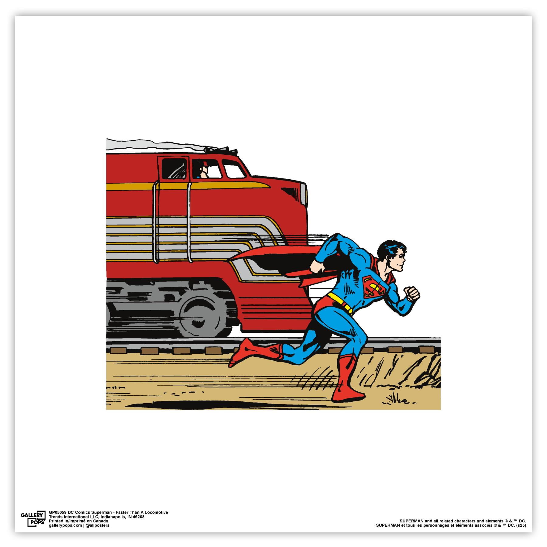 Gallery Pops DC Comics Superman - Faster Than A Locomotive Wall Art ...