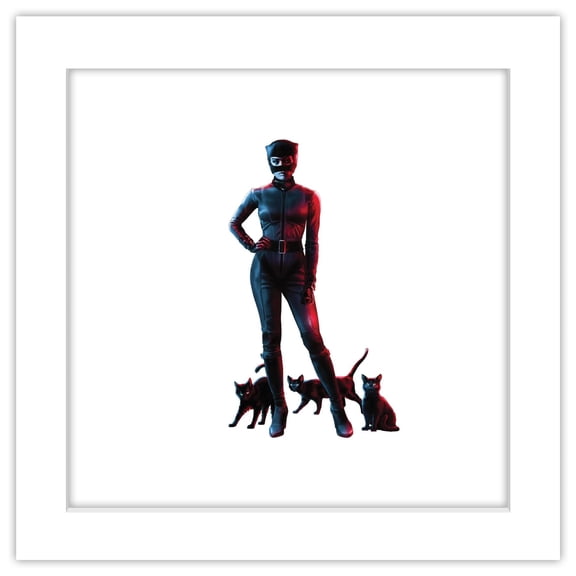 Gallery Pops DC Comics The Batman - Catwoman Wall Art, White Framed Version, 12" x 12"