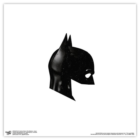 Gallery Pops DC Comics The Batman - Cowl Wall Art, Unframed Version, 12" x 12"
