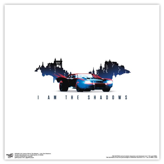 Gallery Pops DC Comics The Batman - I Am The Shadows Wall Art, Unframed Version, 12" x 12"