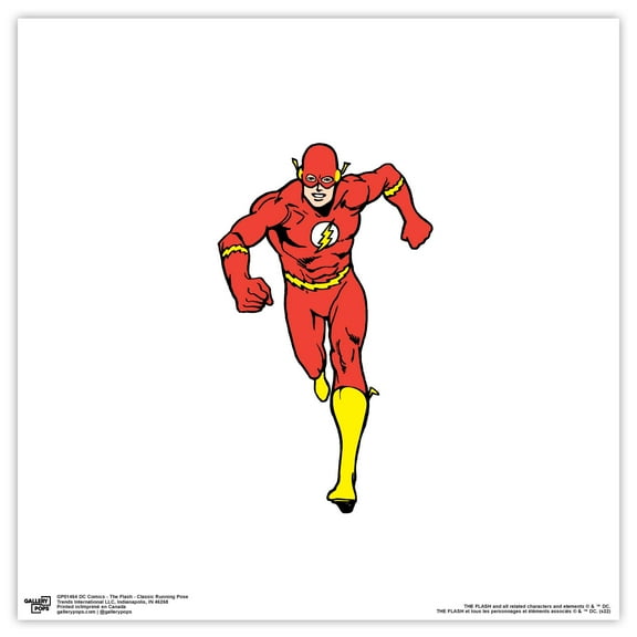 Gallery Pops DC Comics The Flash - Classic Running Pose Wall Art, Unframed Version, 12" x 12"