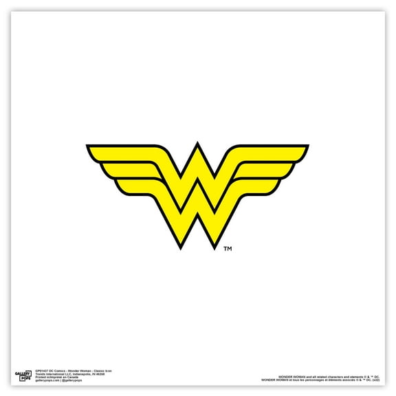 Gallery Pops DC Comics Wonder Woman - Classic Icon Wall Art, Unframed Version, 12" x 12"