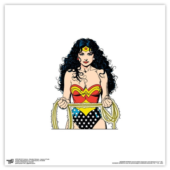 Gallery Pops DC Comics Wonder Woman - Lasso of Truth Wall Art, Unframed Version, 12" x 12"