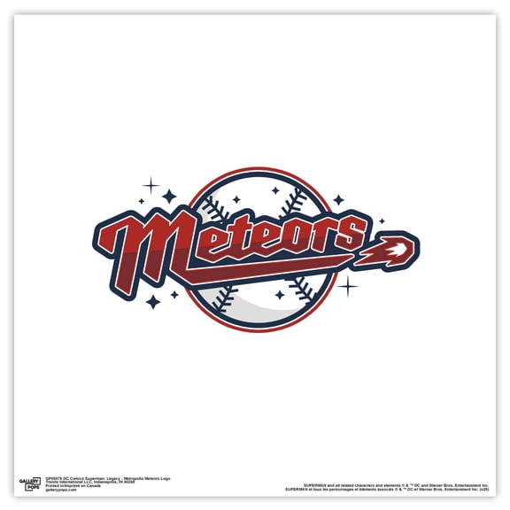 Gallery Pops DC Studios Superman (2025) - Metropolis Meteors Logo Wall Art, Unframed Version, 12" x 12"
