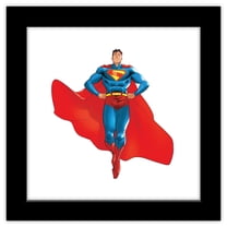 Gallery Pops DC Studios Superman (2025) - Superman Character Illustrated Wall Art, Black Framed Version, 12" x 12"