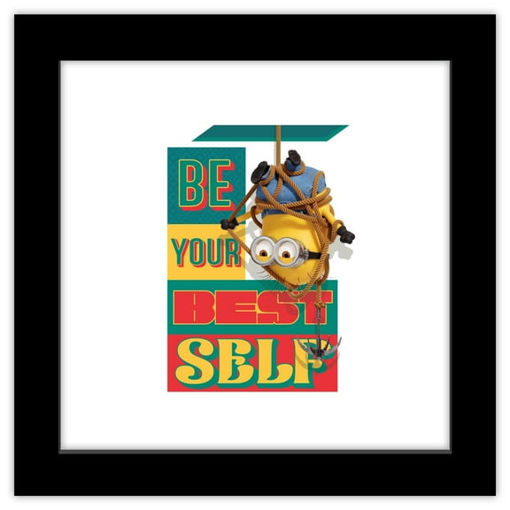 Gallery Pops Despicable Me 4 - Be Your Best Self Wall Art, Black Framed Version, 12" x 12"