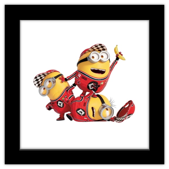Gallery Pops Despicable Me 4 - Gru Crew Group Wall Art, Black Framed Version, 12" x 12"