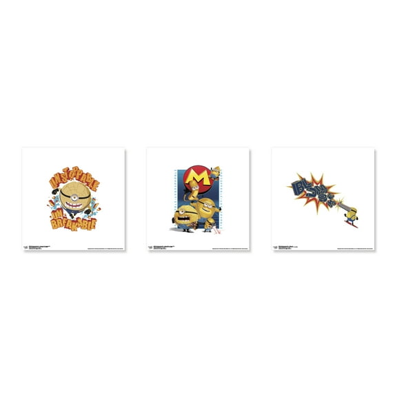 Gallery Pops Despicable Me 4 - Mega Minions Wall Art Bundle (3-Pack)