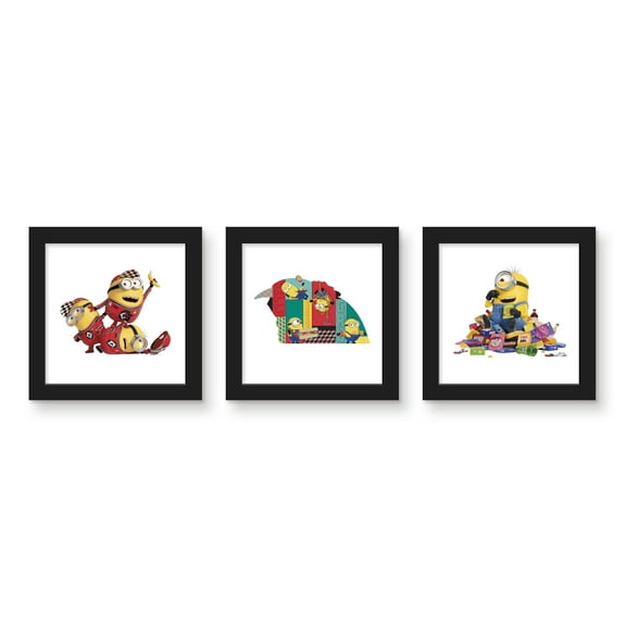 Gallery Pops Despicable Me 4 - Minions Group Wall Art Bundle (3-Pack)