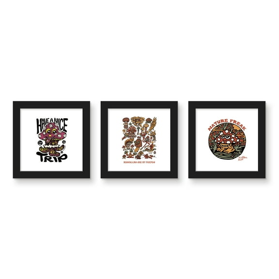 Gallery Pops Despicable Me 4 - Snack Time Pile Wall Art, Black Framed Version, 12" x 12"