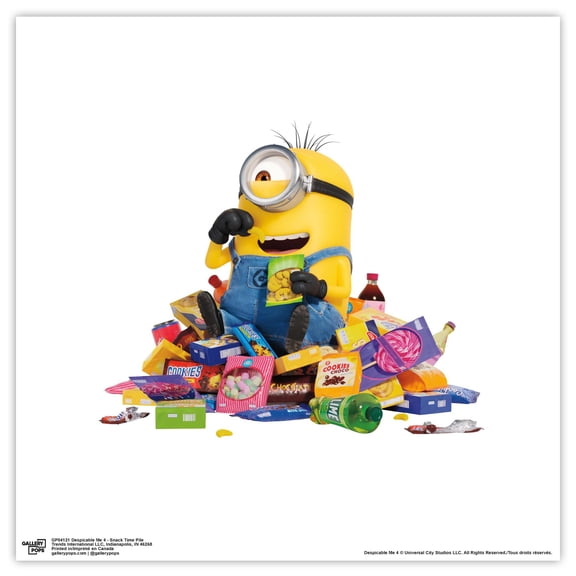 Gallery Pops Despicable Me 4 - Snack Time Pile Wall Art, Unframed Version, 12" x 12"