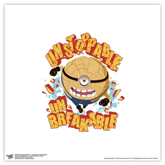 Gallery Pops Despicable Me 4 - Unstoppable Unbreakable Wall Art, Unframed Version, 12" x 12"