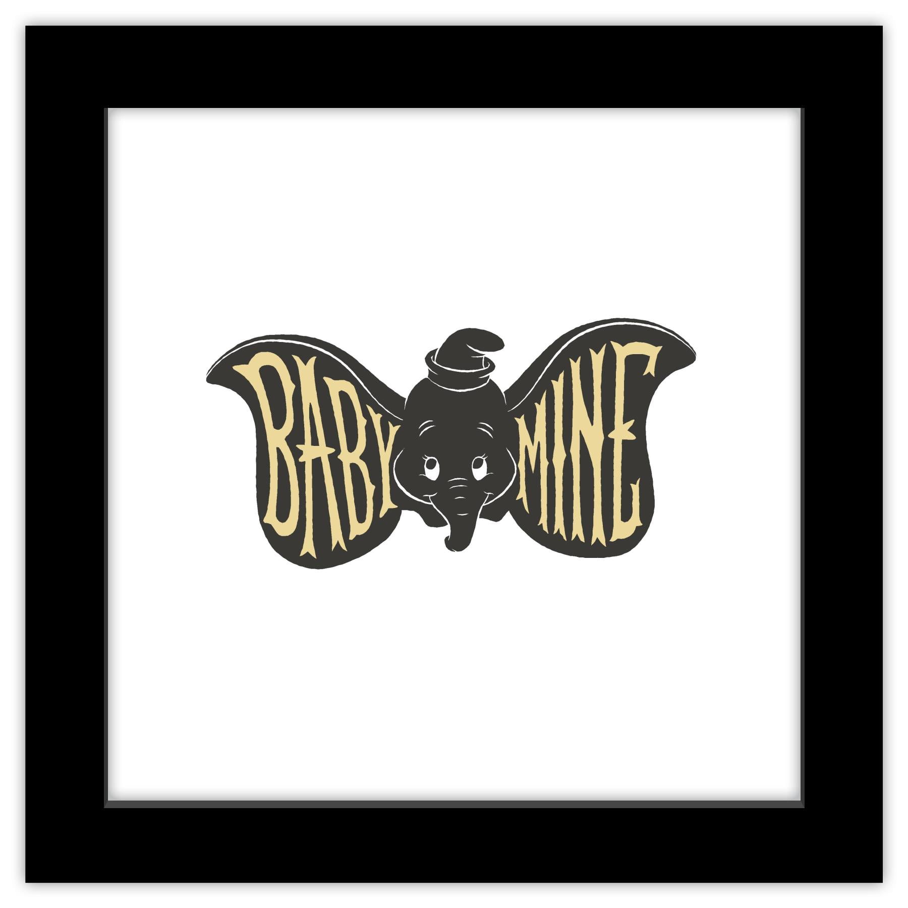 Gallery Pops Disney 100th Anniversary Song Titles Dumbo Baby Mine Wall Art, Black Framed