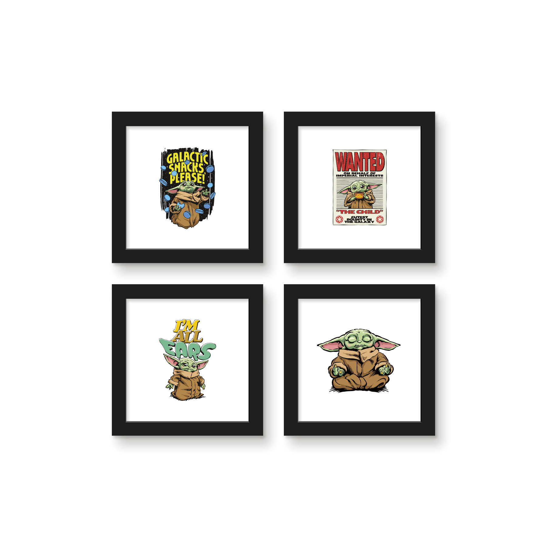 Gallery Pops Disney 100th Anniversary Star Wars - Grogu Wall Art Bundle ...