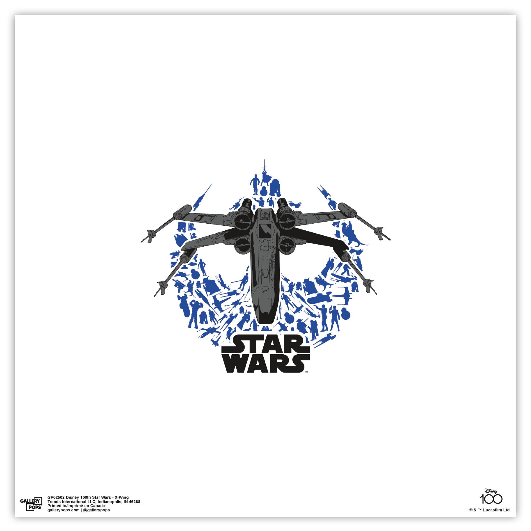 Gallery Pops Disney 100th Anniversary Star Wars - X-Wing Wall Art ...