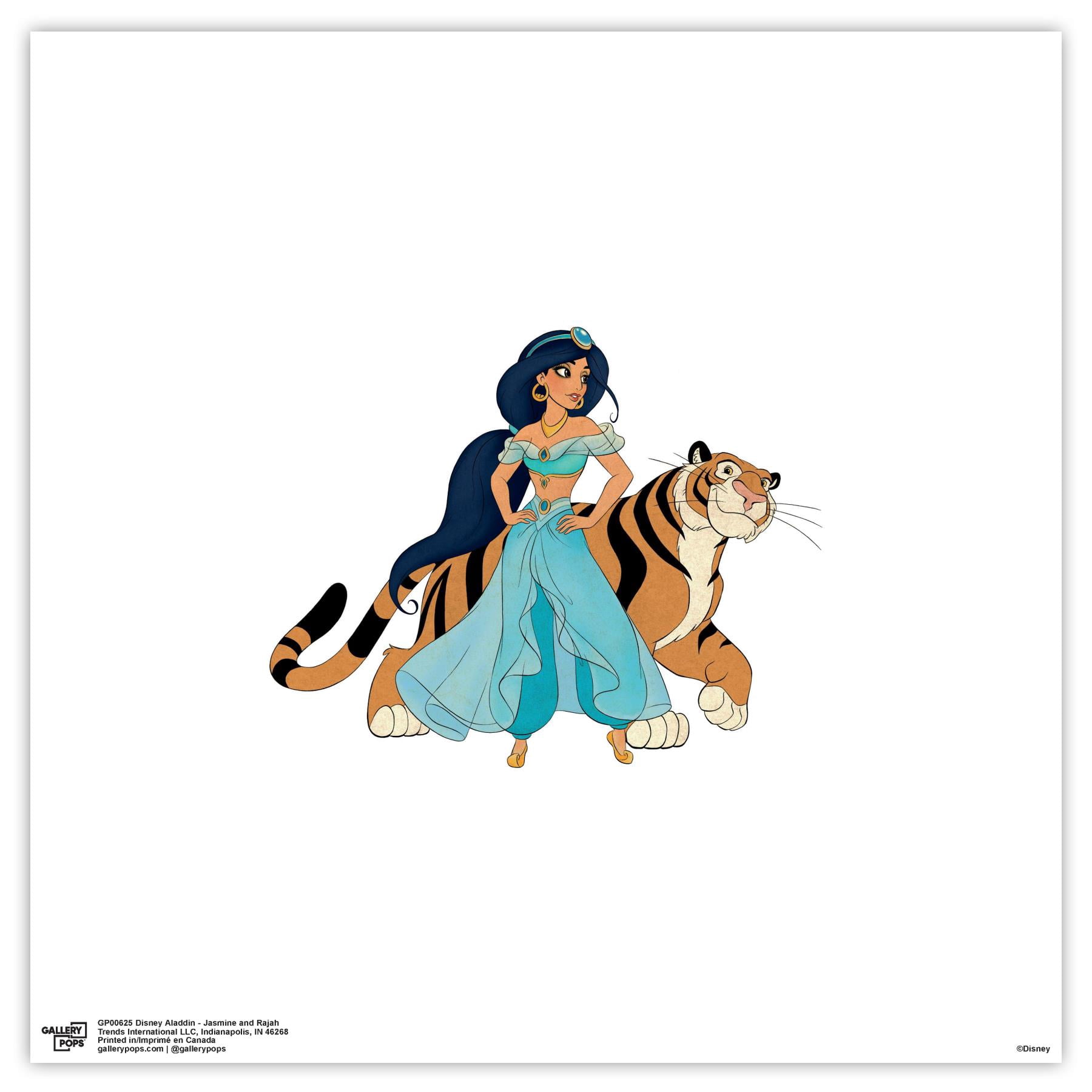 Gallery Pops Disney Aladdin - Jasmine and Rajah Wall Art, Unframed ...