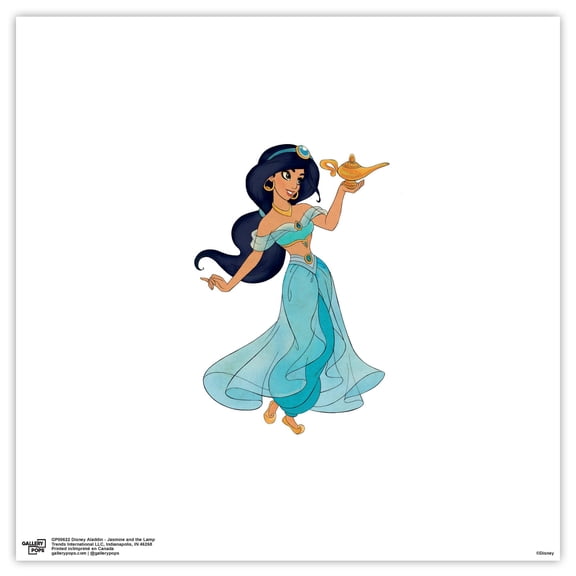 Gallery Pops Disney Aladdin - Jasmine and the Lamp Wall Art, Unframed Version, 12" x 12"
