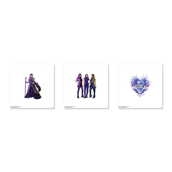 Gallery Pops Disney Descendants 3 - Born a VK Wall Art Bundle (3-Pack), Unframed Version, 12" x 12"