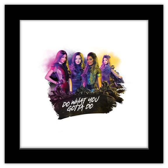 Gallery Pops Disney Descendants 3 - Do What You Gotta Do Wall Art, Black Framed Version, 12" x 12"