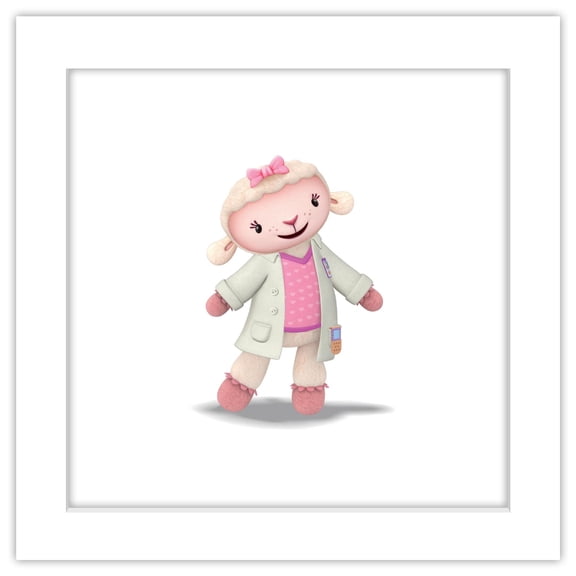 Gallery Pops Disney Doc McStuffins - Lambie Wall Art, White Framed Version, 12" x 12"