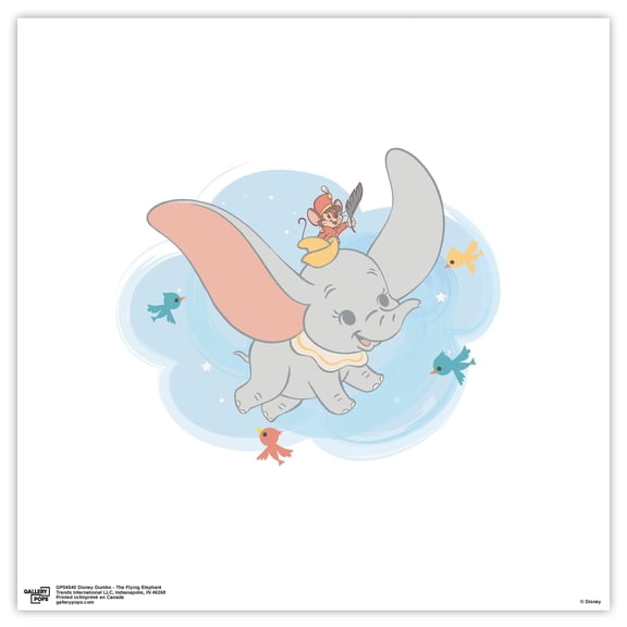 Gallery Pops Disney Dumbo - The Flying Elephant Wall Art, Unframed Version, 12" x 12"