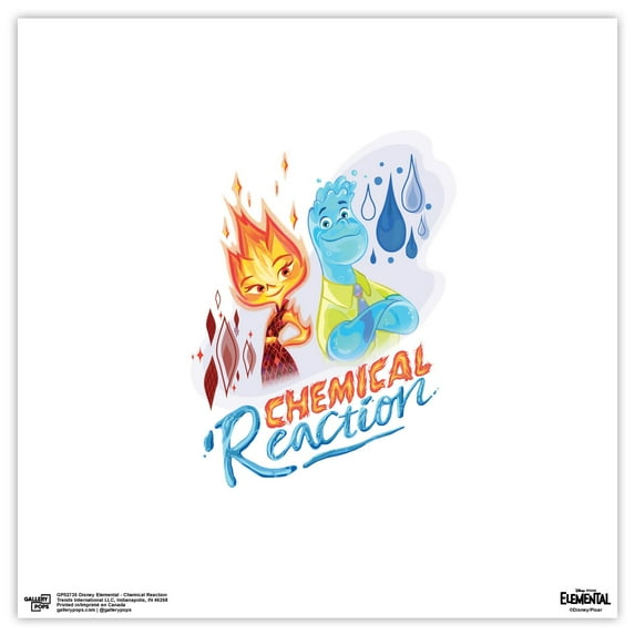 Gallery Pops Disney Elemental - Chemical Reaction Wall Art, Unframed Version, 12" x 12"