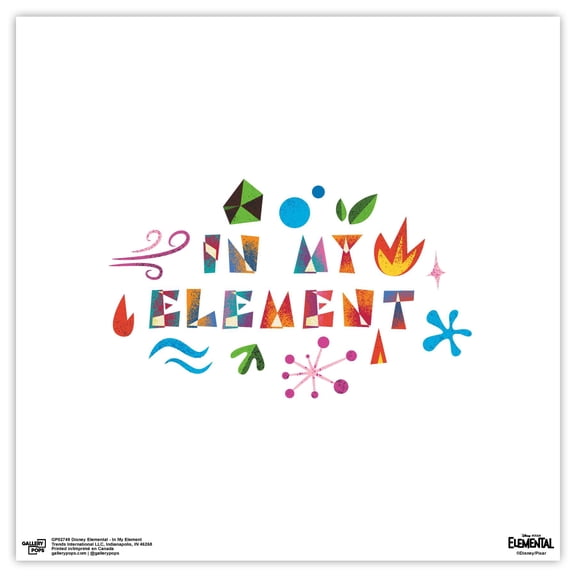 Gallery Pops Disney Elemental - In My Element Wall Art, Unframed Version, 12" x 12"