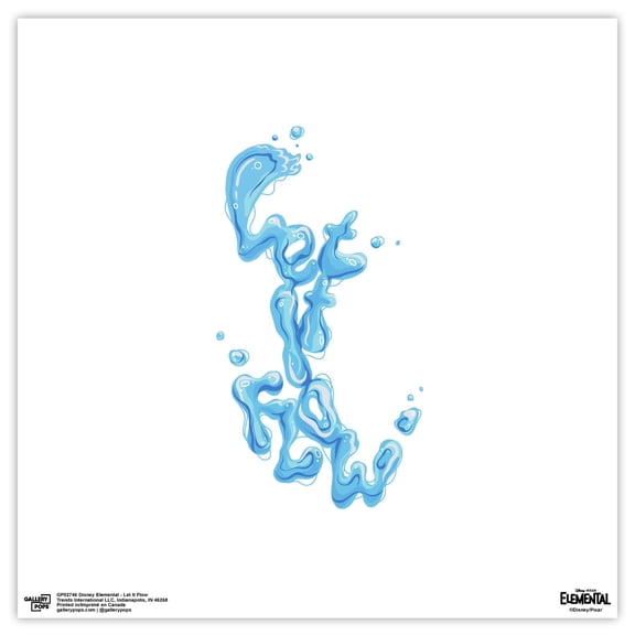Gallery Pops Disney Elemental - Let It Flow Wall Art, Unframed Version, 12" x 12"