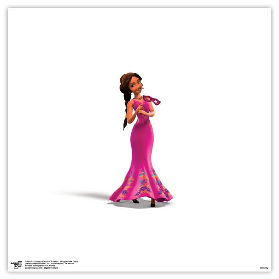 Gallery Pops Disney Elena of Avalor - Masquerade Dress Wall Art, Unframed Version, 12" x 12"