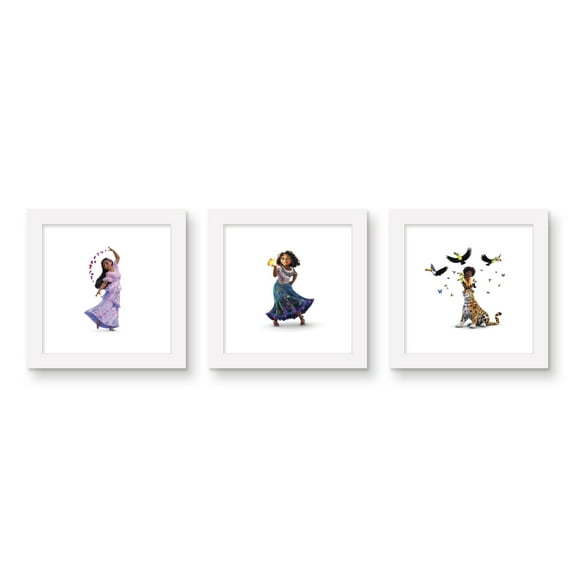 Gallery Pops Disney Encanto - Characters Wall Art Bundle (3-Pack), White Framed Version, 12" x 12"