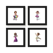 Gallery Pops Disney Fancy Nancy - Fancy In Every Way Wall Art Bundle (4-Pack), Black Framed Version, 12" x 12"