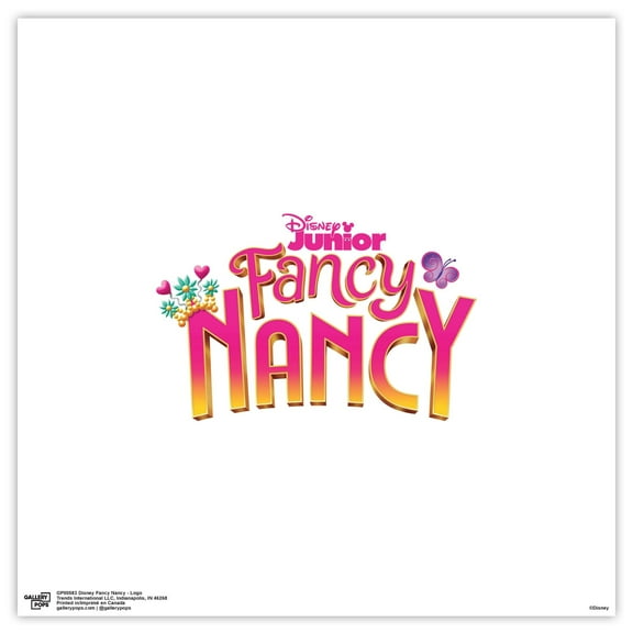 Gallery Pops Disney Fancy Nancy - Logo Wall Art, Unframed Version, 12" x 12"