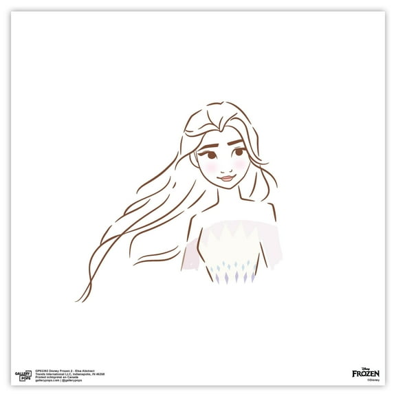 Gallery Pops Disney Frozen 2 - Elsa Abstract Wall Art, Unframed Version, 12" x 12"