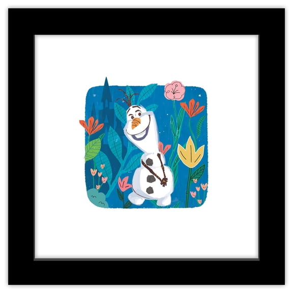 Gallery Pops Disney Frozen 2 - Olaf Color Sketch Wall Art, Black Framed Version, 12" x 12"