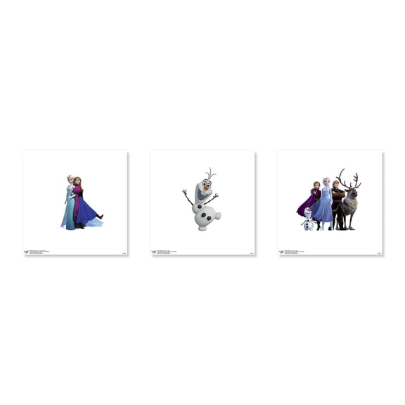 Gallery Pops Disney Frozen - Friends Wall Art Bundle (3-Pack), Unframed Version, 12" x 12"