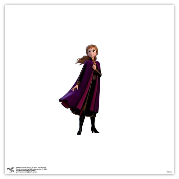 Gallery Pops Disney Frozen II - Anna Travel Dress Wall Art, Unframed Version, 12" x 12"