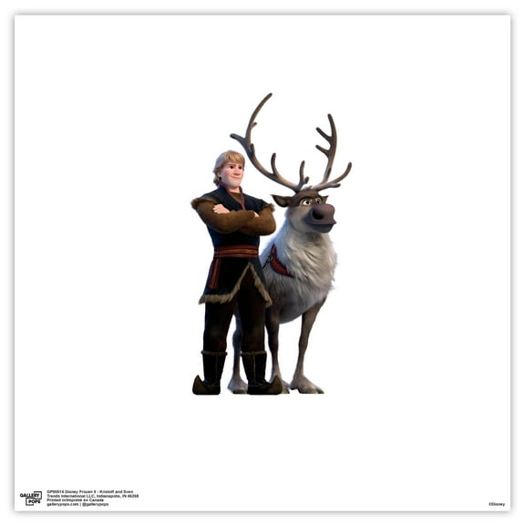 Gallery Pops Disney Frozen II - Kristoff and Sven Wall Art, Unframed Version, 12" x 12"