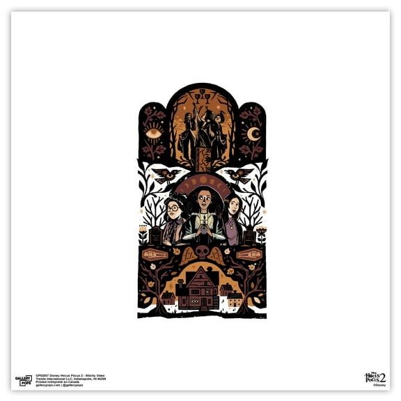 Gallery Pops Disney Hocus Pocus 2 - Witchy Vibes Wall Art, Unframed Version, 12" x 12"