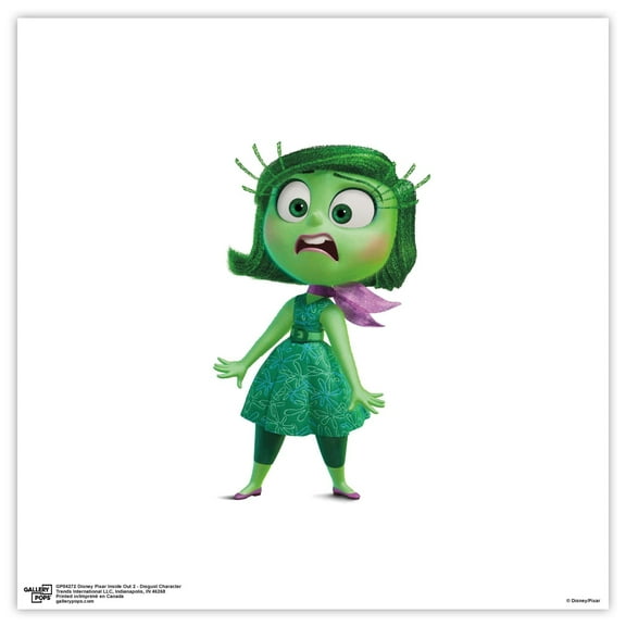 Gallery Pops Disney Inside Out 2 - Disgust Character Wall Art, Unframed Version, 12" x 12"