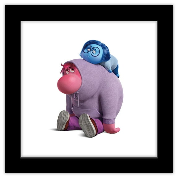 Gallery Pops Disney Inside Out 2 - Embarrassment and Sadness Wall Art, Black Framed Version, 12" x 12"