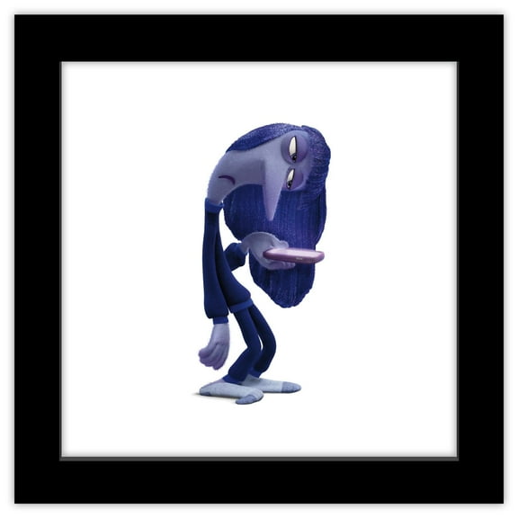 Gallery Pops Disney Inside Out 2 - Ennui Character Wall Art, Black Framed Version, 12" x 12"