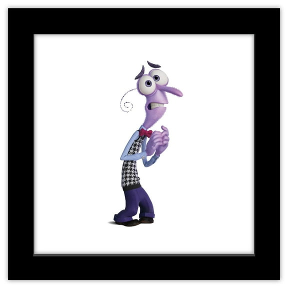 Gallery Pops Disney Inside Out 2 - Fear Character Wall Art, Black Framed Version, 12" x 12"