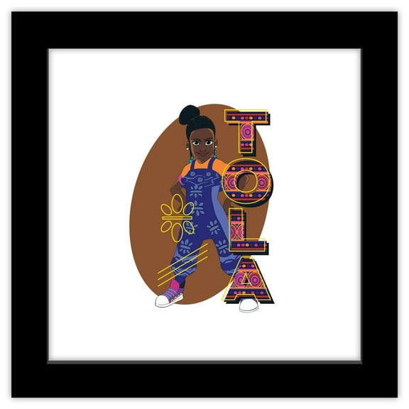 Gallery Pops Disney IwÃ¡jÃº - Tola Graphic Wall Art, Black Framed Version, 12" x 12"